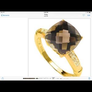 Diamond and Smokey Topaz Ring‼️SALE‼️