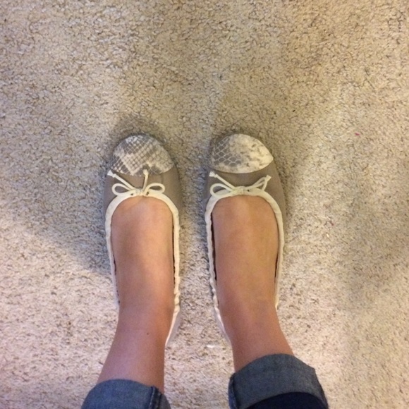 Grayish lavender color ballet flats