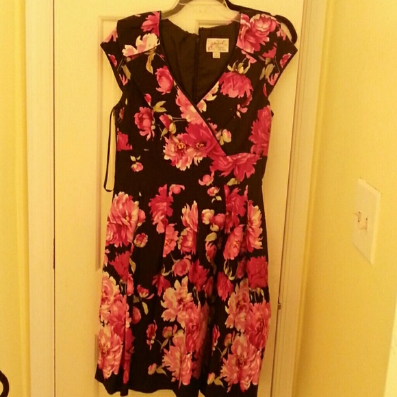 Floral dress with pink flowers