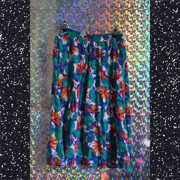 ✨VTG TROPICAL PARADISE SKIRT✨ - Picture 1 of 2