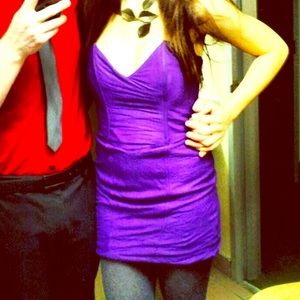 Lizard skin purple strapless dress