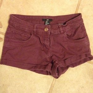 H&M Maroon Shorts