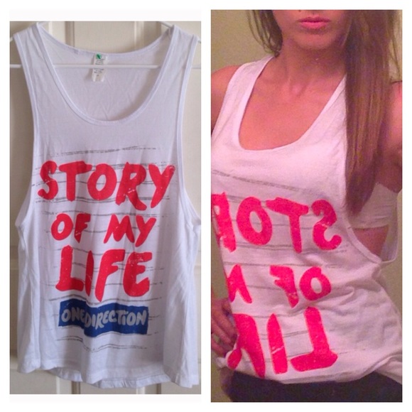Muscle tank with writing