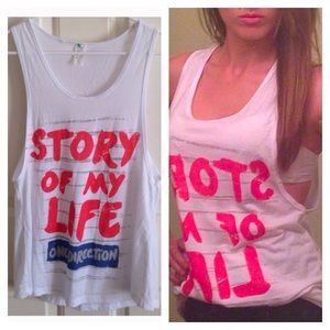 Muscle tank with writing