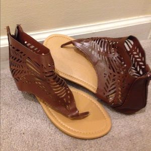 Brown gladiator sandals