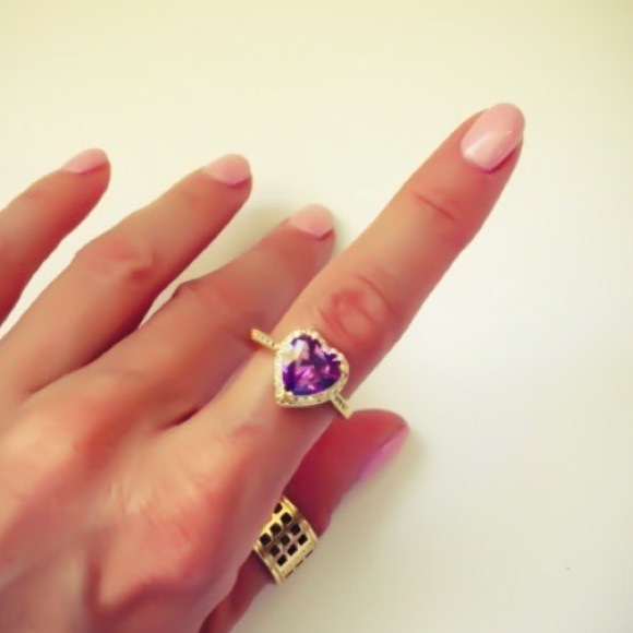 Travel Bling Jewelry - Travel Cocktail Purple Sparkly Ring 8