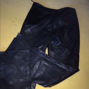 leather pants from Cache size 6