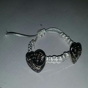 Silver hearts bracelets