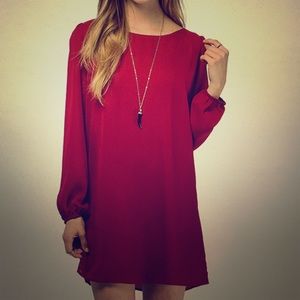 TOBI shift dress, red, cocktail, Sz Small