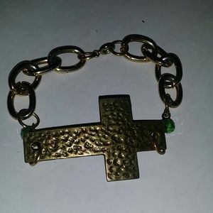 Bronze cross bracelet