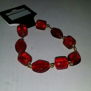 Red beaded bracelet