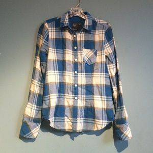 American Eagle Blue Button Down, Size 2 worn twice