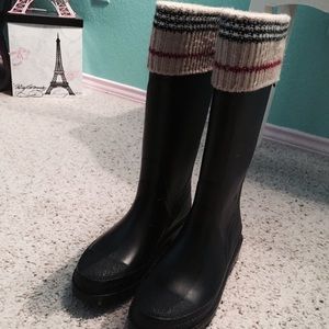 Burberry rain boots