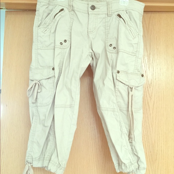 Tan Cargo Capris