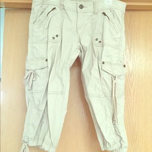 Tan Cargo Capris