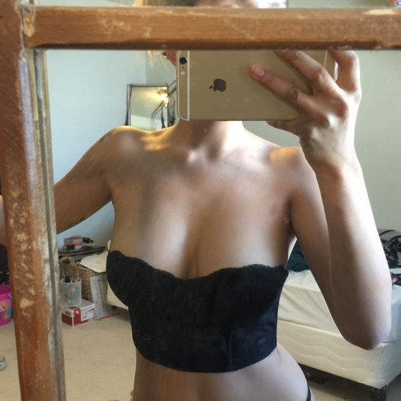 Black lace bustier