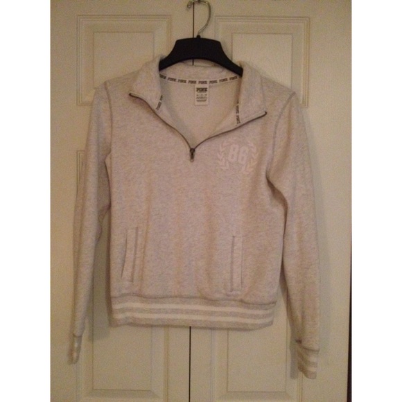 PINK Half zip-up sweatshirt