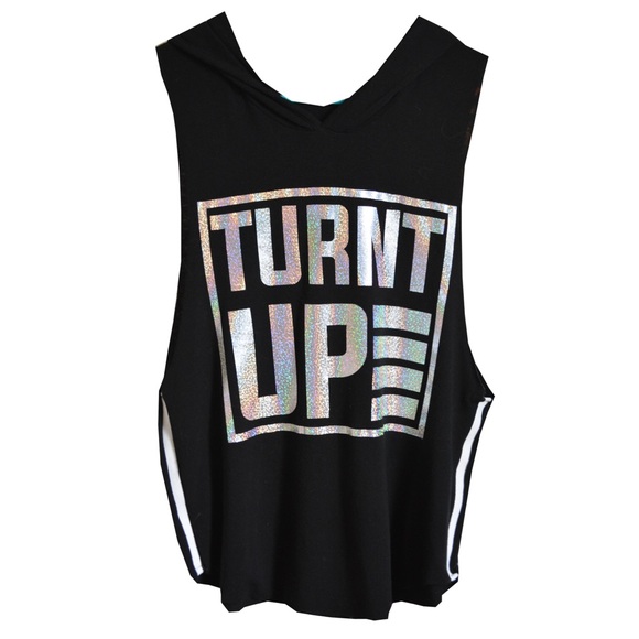 turnt up hooded tank