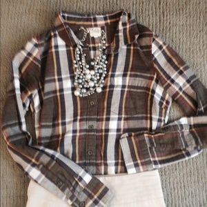 Jcrew plaid flannel shirt