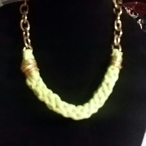 Bright green necklace