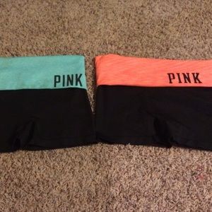 2 victoria secret yoga shorts
