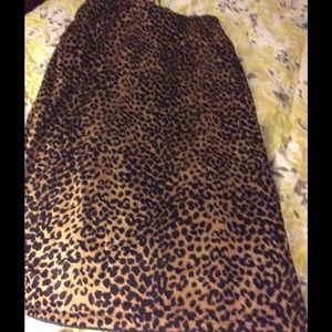 Long cheetah print skirt