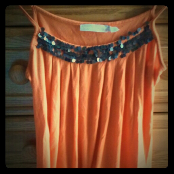 Orange tank with sparkle!!