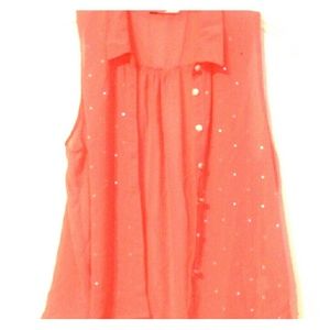 Peach Sheer Top
