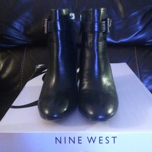 Nine West wedge leather boots - Picture 3 of 4