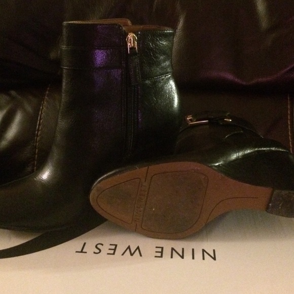 Nine West wedge leather boots - Picture 4 of 4