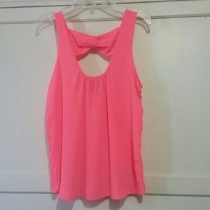 Bright pink chiffon shirt!