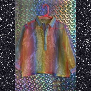🚫BUNDLED🚫✨RAINBOW DRESS SHIRT✨