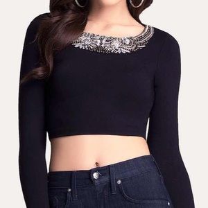 Black crop top