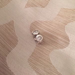 2 Pandora clear gem charms