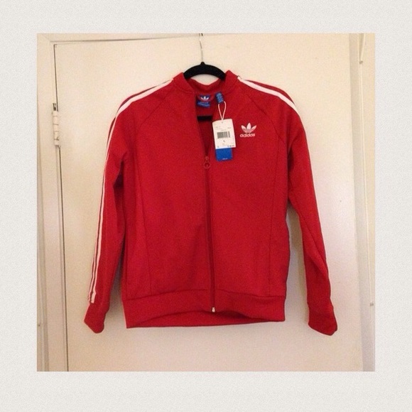 NWT Red Adidas jacket (excuse my dirty mirror😂)