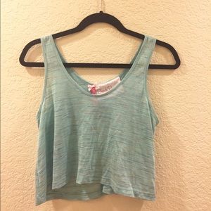 Beach Bunny Light Blue "Peek-a-Boo" Crop Top