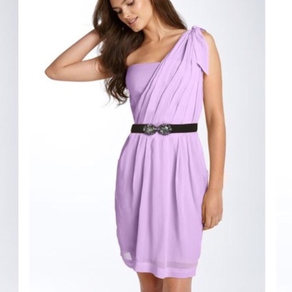 Bcbgmaxazria lavender belted dress.