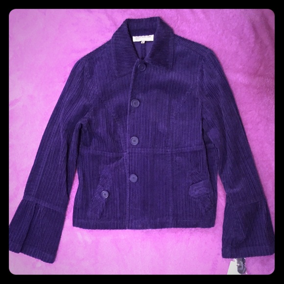 NWT Purple corduroy jacket
