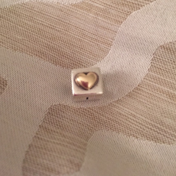 Pandora I love you charm with 14k gold heart