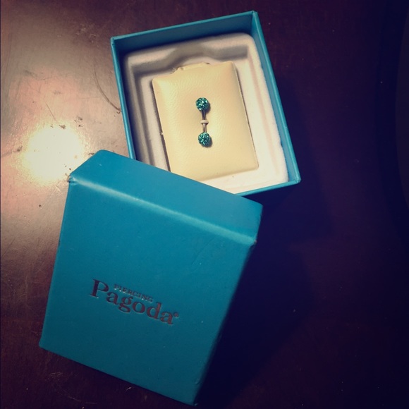 Eyebrow ring (blue stones)