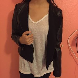 Black leather jacket