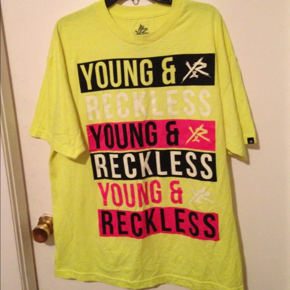 Neon young and reckless shirt xl