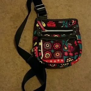 A cross body purse
