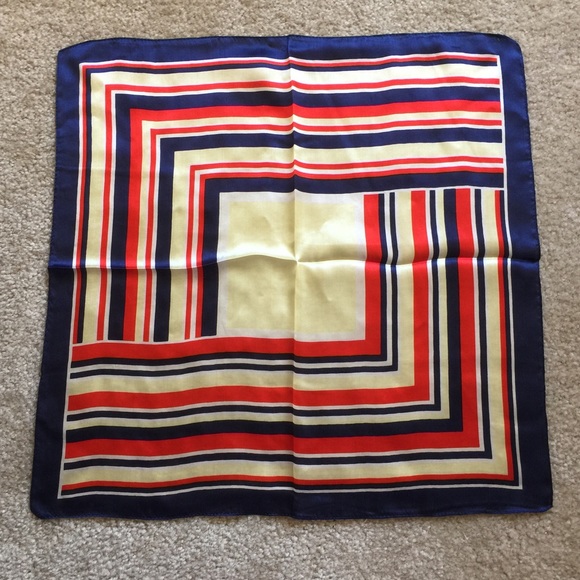 Accessories - Retro Mod 60s Chic Geometric 100% Silk Scarf *New*