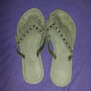 Fringe flip flops