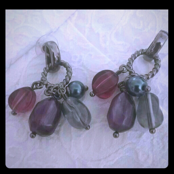 Purple earrings