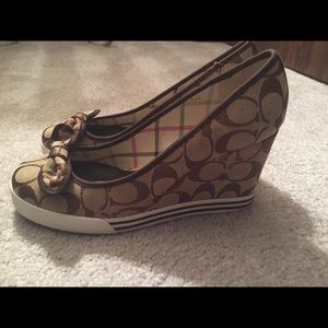 Coach wedge shoes
