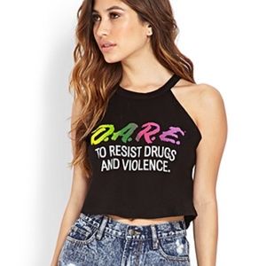 dare halter crop top