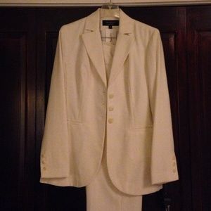 Classy Cream White Suit Jacket and Slacks