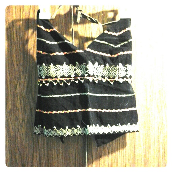 Free People Beaded detail black halter top - Picture 1 of 2